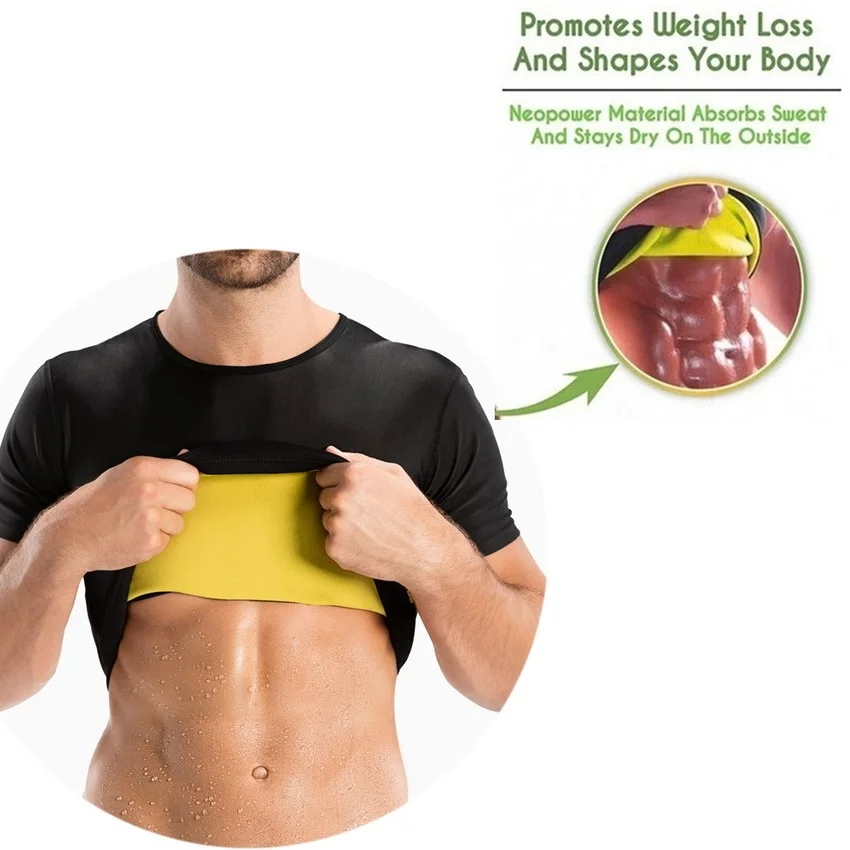 Sauna T Shirts Men Flat Belly  - Wetsuit Men ulasan dan harga
