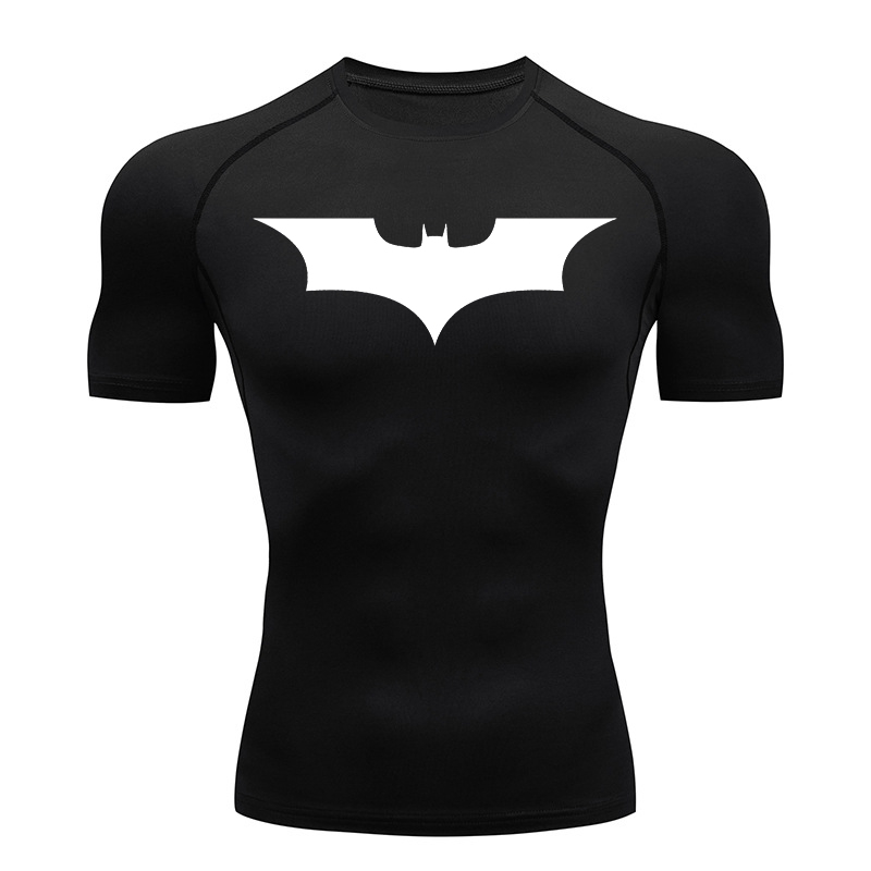 Bat Print Compression Shirts f - Rash Guard ulasan dan harga