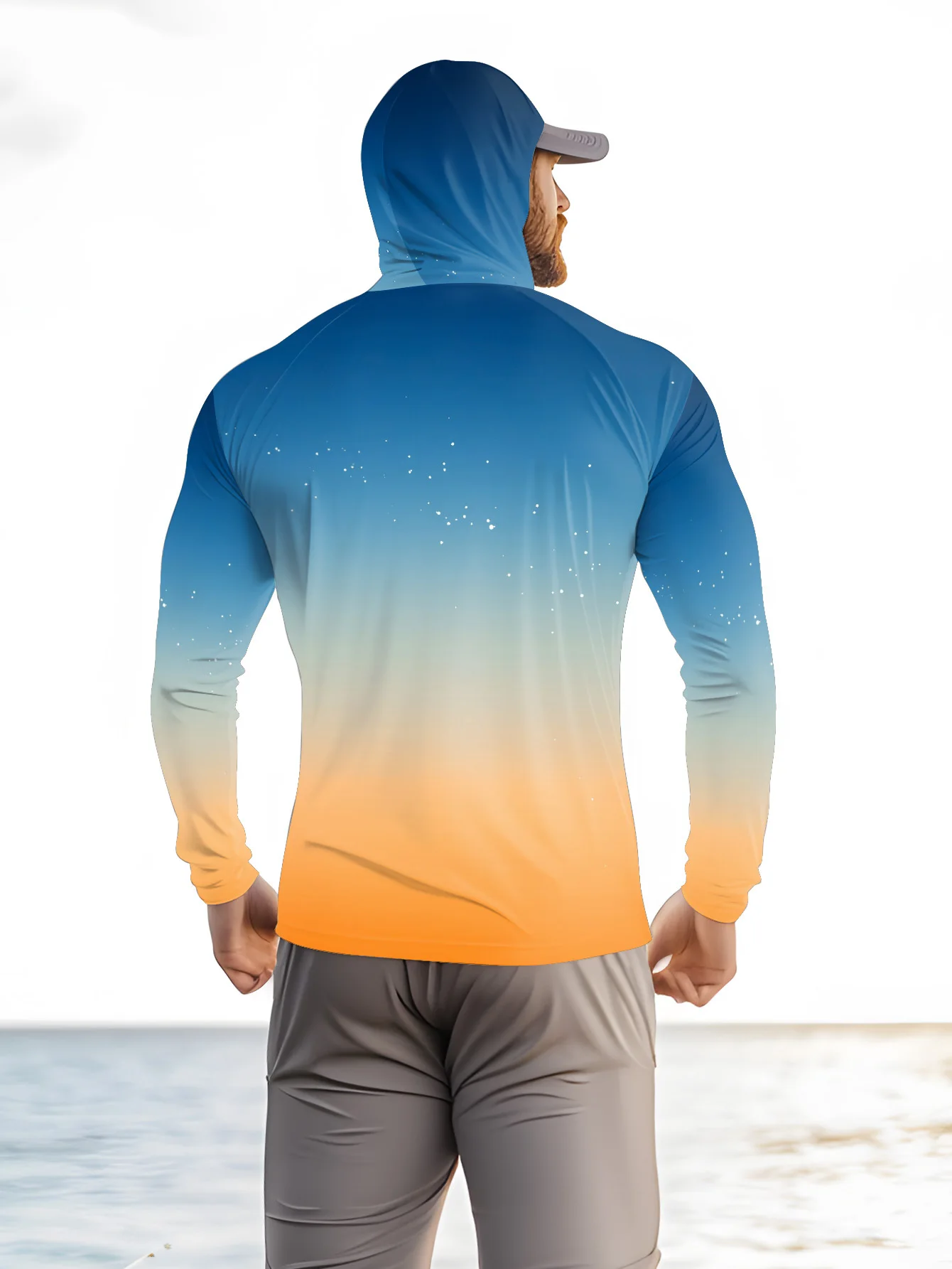 Mens Fishing Shirt Hooded UPF  - Rash Guard ulasan dan harga