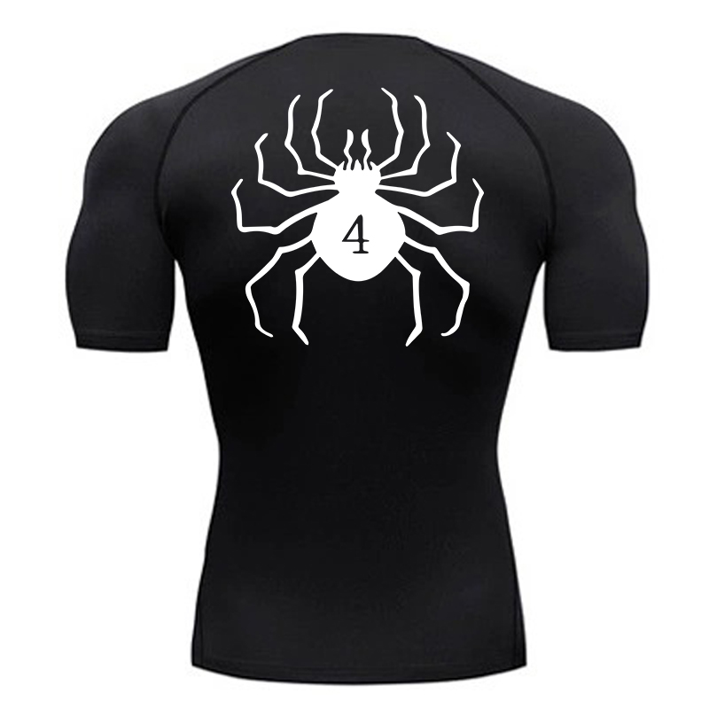Spider Print Compression Shirt - Rash Guard ulasan dan harga