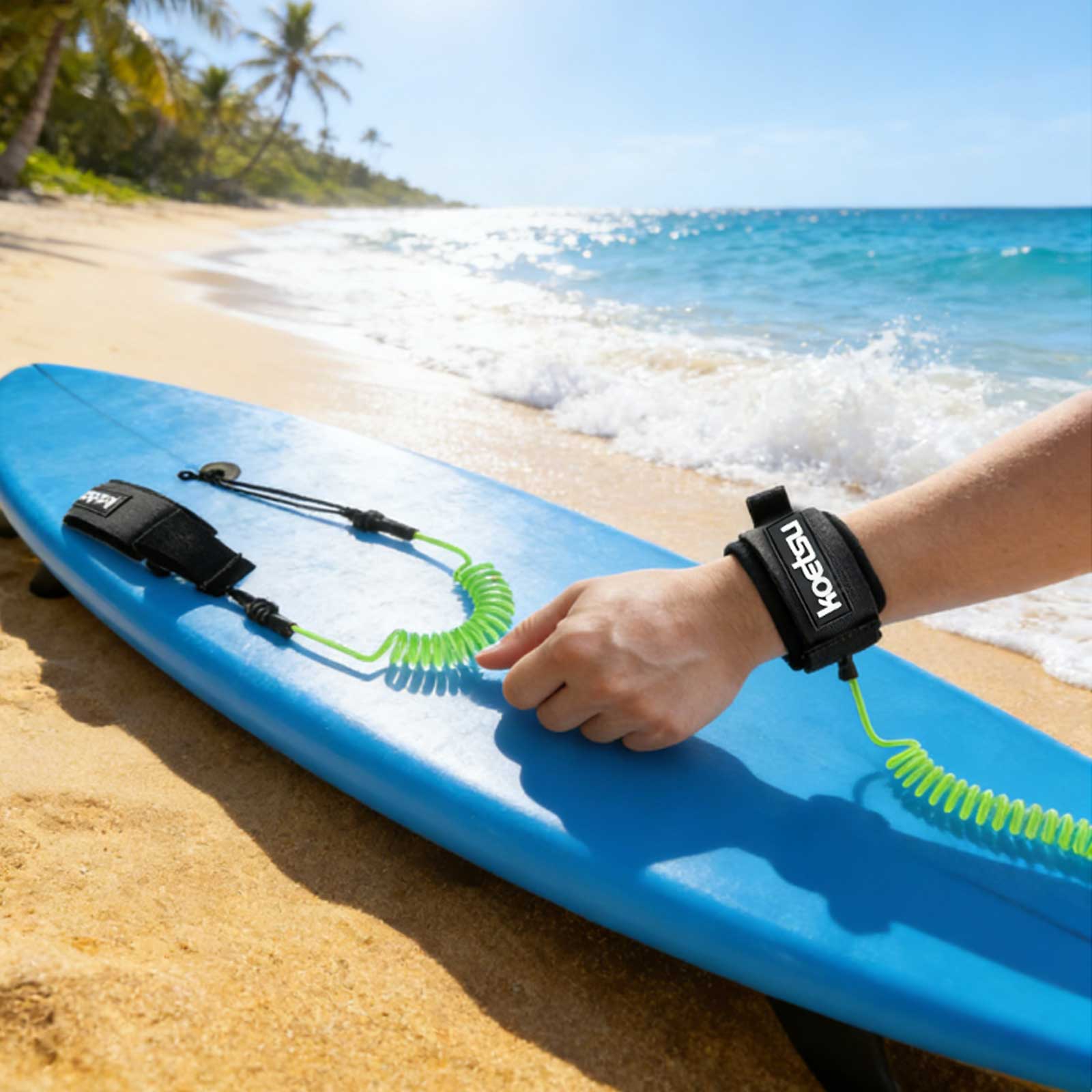 SUP Paddle Board Leash TPU Mat - Surfboard Leash ulasan dan harga